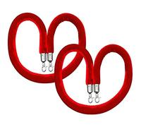 Aioneer 60-90 Cm Red Velvet Stanchions with Hooks For Event Crowd Control, Auto Shows & Carpet Events - Durable, Stylish Queue Management Posts For Visitor Guidance-Rot a-3ft/90cm