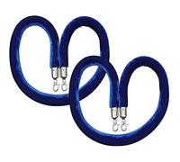 Aioneer 60-90 Cm Red Velvet Stanchions with Hooks For Event Crowd Control, Auto Shows & Carpet Events - Durable, Stylish Queue Management Posts For Visitor Guidance-Blau a-8ft/245cm