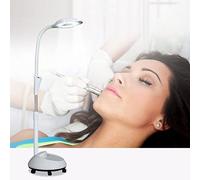 Aioneer 8X Beauty Magnifier Vertical Floor Stand Lamp Makeup Tattoo Led Lamp Adjustable Rolling Salon SPA Beauty Makeup Skincare Nail Tattoo Light Magnifying Tool