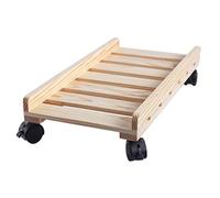 Aioneer Adjustable Rolling Monitor Stand with Locking Wheels For Desktop Pc Floor Storage Under Desk