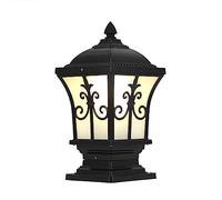 Aioneer Aluminum Ip65 Waterproof Pillar Lamp European Style Outdoor Column Light Antique Landscape Street Lantern For Garden Villa Courtyard Door Porch Post Pole To Pursue-Black-24 * 48cm