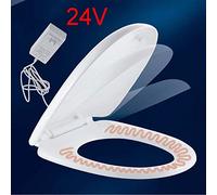 Aioneer Asiento de inodoro inteligente con calefacción eléctrica en un segundo, silencio de desmontaje rápido, montado en la parte superior para inodoro en forma de V/U, color blanco