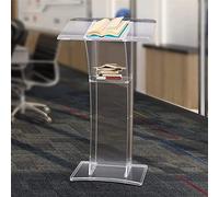 Aioneer Atril De Acrílico Transparente con Luces Led De 7 Colores Y Control Remoto para Bodas, Foros, Aulas, Banquetes Y Presentaciones.
