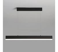 Aioneer Black Long Metal Pendant Light Compatible with Living Room with Acrylic Strip Lamp Shade, Modern 3 Color Dimming Led Hanging Lights, Linear Dining Room Suspension Lamp, K-One Color-120CM