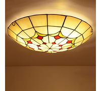 Aioneer Ceiling Light Flush Mount Victorian Style Stained Glass Ceiling Lamp Dimmable Vintage Chandeliers For Bedroom Living Room Dining Room Kitchen,50Cm-30cm