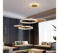 Aioneer Chandelier Led Dining Table Dining Room Ceiling Lamp Dimmable Remote Control Hanging Lamp, For Living Room-One Color-80Cm