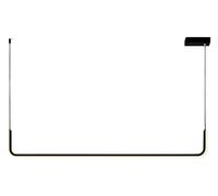 Aioneer Chandeliers Long Linear Chandelier Strip Led Pendant Light Industrial Ceiling Light Fixture For Dining Table Kitchen Island Dining Room Bar Hanging Lamp-Black90cm-White Light