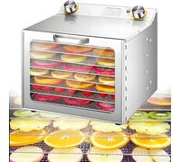 Aioneer Commercial Food Dehydrator, 400W Freeze Dryer with 6/8 Layers, 0-12H Timer, 86°F-194°F Temp Control, 360° Fan Blade for Fruits, Vegetables, Meat & Seafood