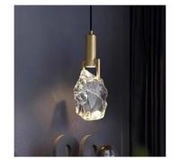 Aioneer Copper Crystal Led Pendant Lamp For Dining Room Kitchen Living Room Bedroom Bedside Modern Luxury Gold Decorate Chandelier Light-One Color-1 Light