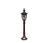 Aioneer Creative 60Cm Outdoor Retro Patio Post Light Aluminum Bullet Glass Screen Pillar Lantern E27 Antique Pathway Landscape Light Waterproof Ip65 Floor Column Lamp Garden Path