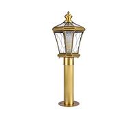 Aioneer Creative All Copper Glass LED Column Head Lights, Outdoor Waterproof and High Light Transmission, Ceramic Lamp Holders, Fence Lamps, Garden Landscape Lamps Villa,Onecolor-L (Onecolor L)
