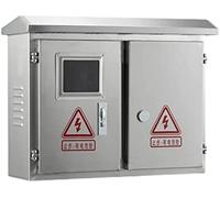 Aioneer Distribution Boxelectrical Boxes Outdoor Stainless Steel Electrical Box, 3 Phase Photovoltaic Distribution Box with Mounting Plate, Reinforced Hing Project Box Waterproof-L55*W18*H60CM