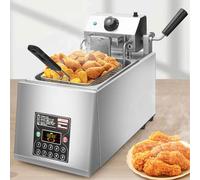 Aioneer Electric Deep Fryer, Commercial Countertop Fryer with Digital Panel, Automatic Lifting Basket, Timed Cooking Up To 59 Minutes, Ideal For Snacks and Restaurants