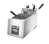 Aioneer Electric Deep Fryer with Automatic Lifting Function, 2800W/5600W, 24-Hour Timer, 10 Time Settings, Commercial and Home Kitchen Use-52.5 * 28 * 40cm