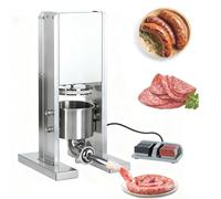 Aioneer Embutidora Eléctrica De Salchichas, Máquina Vertical para El Llenado De Salchichas, con 3 Tubos para Salchichas, con Pedal De Control, para Uso Doméstico