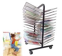 Aioneer Estante De Secado De Alambre De Doble Cara - Estante De Arte De Metal Resistente, 26/38/50 Estantes Extraíbles De Doble Cara, Estante De Secado Móvil Organizado para Obra-26layers