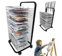 Aioneer Estante para Secar Arte - 2 Tamaños De Estantes Sólidos para Secar Arte para Uso De Un Solo Lado. Carros De Arte con Ruedas Universales, Ideales para Aulas, Estudios De A-25floors