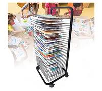 Aioneer Estante para Secar Material Artístico, Soporte De Pie para Tablero De Dibujo, con Poleas para Facilitar El Movimiento, Adecuado para Guarderías, Estudios Y Talleres Creat-30 Layers