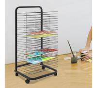 Aioneer Estantes De Secado De Acero para Pinturas - Estante De Secado para Arte, Estante De Secado De Pintura Resistente con Ruedas con Bloqueo, Mantiene La Obra De Arte Protegid-35 Floors