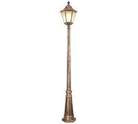 Aioneer Farolas Exteriores, Luces De Jardín Europeas Exteriores Impermeables para Jardín, Parque, Villa, Comunidad, Alumbrado Público, Luces De Jardín Hexagonales De Encaje, Luce-2.45m-Brass