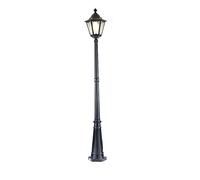 Aioneer Farolas Exteriores, Luces De Jardín Europeas Exteriores Impermeables para Jardín, Parque, Villa, Comunidad, Alumbrado Público, Luces De Jardín Hexagonales De Encaje, Luce-2.45m-Black