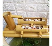 Aioneer Fuente De Bambú Hecha A Mano, Fuente De Agua Zen Independiente, Adorno De Agua Circulante, Adornos De Circulación De Agua para Acuarios, para Estanques, Patios, Jardines -16in(40cm)