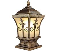 Aioneer Garden Post Light Aluminum Post Lanterns European Waterproof Outdoor Light Bronze Pillar Lamp Vintage Glass Led Post Lighting Dusk Lighting Villas Garden Porch Home Lands