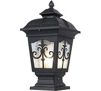 Aioneer Garden Post Light Column Outdoor Light 18.5" High Glass Column Post Light - Square E27 Pillar Lamps Fixtures Aluminum Column Lights Lighting Waterproof Post Lantern Deck