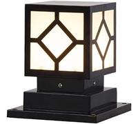 Aioneer Garden Post Light European Post Lantern Light Square Courtyard Post Light Traditional Outdoor Die-Cast Pillar Column Lamp E27 Lawn Table Decor Deck Patio Pier Path Grassl