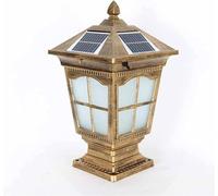 Aioneer Garden Post Light Outdoor Fence Column Lamp Yard Post Cap Lights Solar Power Led Pillar Lamp Pole Lantern Waterproof Led Solar Lamps Post Lighting Fixture Street Decor La