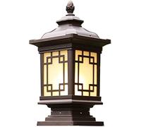 Aioneer Garden Post Light Outdoor Lights Outdoor Column Lights Chinese Style Square Pillar Lights Waterproof Post Lights E26 Aluminum Glass Post Column Lamps For Fence Garden out