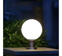 Aioneer Garden Post Light Outdoor Lights Simple White Acrylic Pearl Shape Outdoor Post Light Ip55 Waterproof Ball Die-Cast Aluminum Garden Door Column Lamp Courtyard Community De