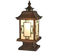 Aioneer Garden Post Light Outdoor Patio Villa Door Pillar Table Light European Classic Rustproof Aluminium Die-Cast Column Light Waterproof Pathway Terrace Post Pillar Light E27