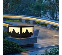 Aioneer Garden Post Light Outdoor Patio Villa Door Pillar Table Light Outdoor Waterproof Landscape Column Light Rustproof Die-Cast Aluminum Post Light Square Fence Guardrail Door