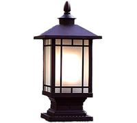 Aioneer Garden Post Light Royal Bulb Lamp Outdoor Solar Light Fixture Column Safe Lighting Pillar Post Lights Creative Porch Pathway Decking Patio Landscape Streetlight Terrace F