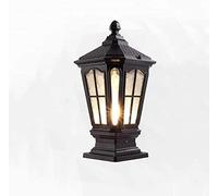 Aioneer Garden Post Light Rural Square Column Post Lights European Aluminum Column Lights Square Pillar Post Lamp For Outdoor Rated Waterproof Glass Lantern Lamp Driveway Pathway