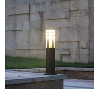 Aioneer Garden Post Light Simplicity Outdoor Waterproof Column Lamp Glass Lantern Patio Yard Deck Driveway Pathway Landscape Post Pillar Lighting Pole Lamp Street Lamp To Pursue -15.5 * 15.5 * 100cm