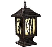 Aioneer Garden Post Light Simplicity Pillar Light Outdoor Landscape Lights European Gate Post Lantern Waterproof Chinese Traditional Vintage Outdoor Street Light Fence Bollard Li