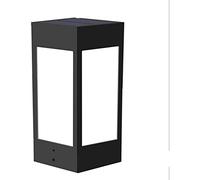 Aioneer Garden Post Light Solar Column Lamp Outdoor Solar Powered Led Column Headlight Waterproof Pillar Post Light Rainproof Glass Lantern Fence Lamps Courtyard Street Lamp DEC