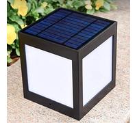 Aioneer Garden Post Light Solar Post Lamp Outdoor Fence Gate Pillar Column Lights Courtyard Wall Lamp Waterproof Patio Lights Outdoor European Garden Villa Courtyard Lights Stree-White