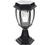 Aioneer Garden Post Light Solar Post Light Outdoor Column Lamp For Fence Led Waterproof Deck Lamp Post Top Solar Powered Light For Pathway Garden Patio Yard Street Decor Lamp Bra-Black-31cm