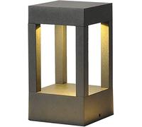 Aioneer Garden Post Light Vintage Column Light Square Garden Lawn Led Post Light Aluminum Column Lantern Pedestal Lamp Swimming Pool Decor Black Outdoor Floor Lighting Waterproof