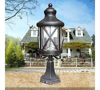Aioneer Garden Post Light Waterproof Outdoor Pillar Light European Antique Post Lantern Retro Aluminum Column Light Rainproof Outdoor Pillar Light Fence Bollard Light Community V