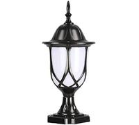 Aioneer Garden Post Light Waterproof Outdoor Spiral Bulb Pillar Lamps Retro Column Lamp Patio Yard Pathway Driveway Light Aluminum Glass Lighting Fixtures Column Light Street Lam