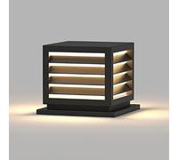 Aioneer Garden Post Light Waterproof Pathway Lights Outdoor Post Light Lantern Waterproof Led Stainless Steel Pc Pedestal Lamp For Deck Pier Mount Garden Patio Black White Light