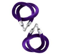 Aioneer Green Velvet Rope Barrier - 60 Cm Stanchion Posts with Silver Hooks - Premium Queue Management Solution For Events, Red Carpets & Security Measures-Purple-4.9ft/150cm