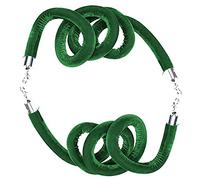 Aioneer Green Velvet Rope Barrier - 60 Cm Stanchion Posts with Silver Hooks - Premium Queue Management Solution For Events, Red Carpets & Security Measures-Grün-5ft/155cm