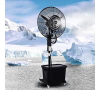 Aioneer Industrial Misting Fan - Commercial Pedestal Fan with 3 Cooling Speeds & 120° Oscillation for Warehouse, Workshop, Factory & Basement Cooling Solutions