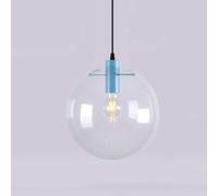Aioneer Island Lights, Metal Glass Ball Ceiling Pendant Lights European High Light Transmission Luxury Suspension Lamps Post Modern Home Theme Art Hanging Lighting Fixtures Hangi-Blue-20cm