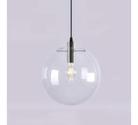 Aioneer Island Lights, Metal Glass Ball Ceiling Pendant Lights European High Light Transmission Luxury Suspension Lamps Post Modern Home Theme Art Hanging Lighting Fixtures Hangi-Chrome-25cm